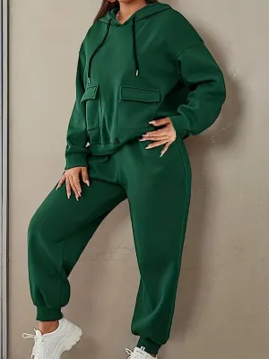 Hoodie mit Pattentaschen & Jogger