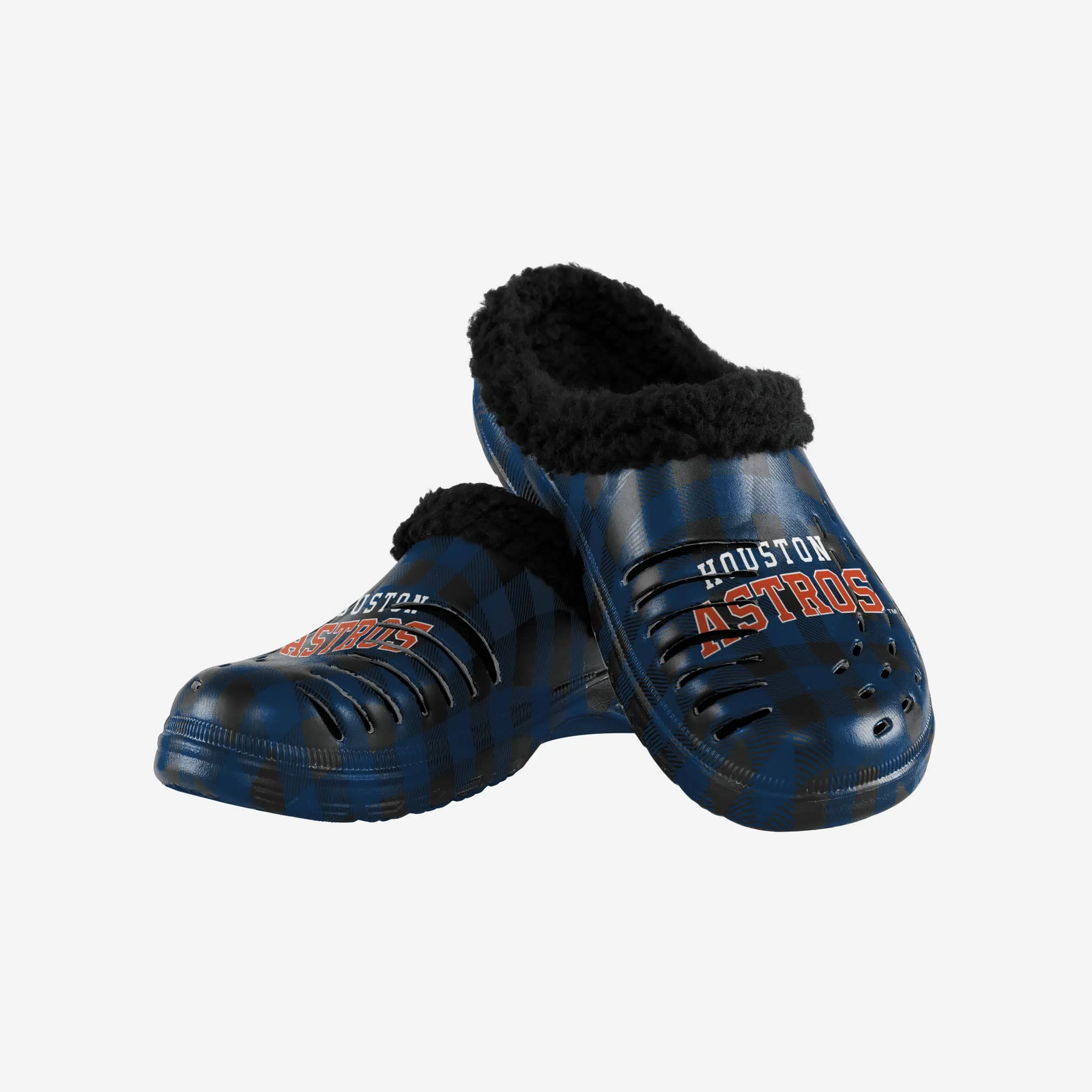 Houston Astros Sherpa Lined Buffalo Check Clog