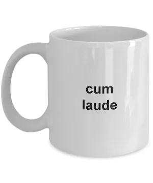 I Graduated College with Honors Graduation Mug - Cum Laude Ceramic Coffee Cup Gift