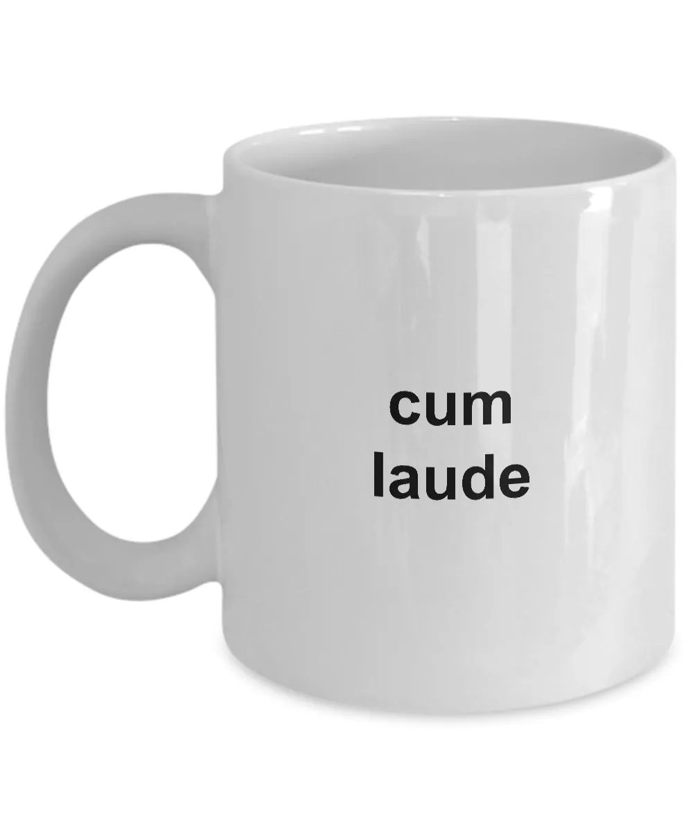I Graduated College with Honors Graduation Mug - Cum Laude Ceramic Coffee Cup Gift