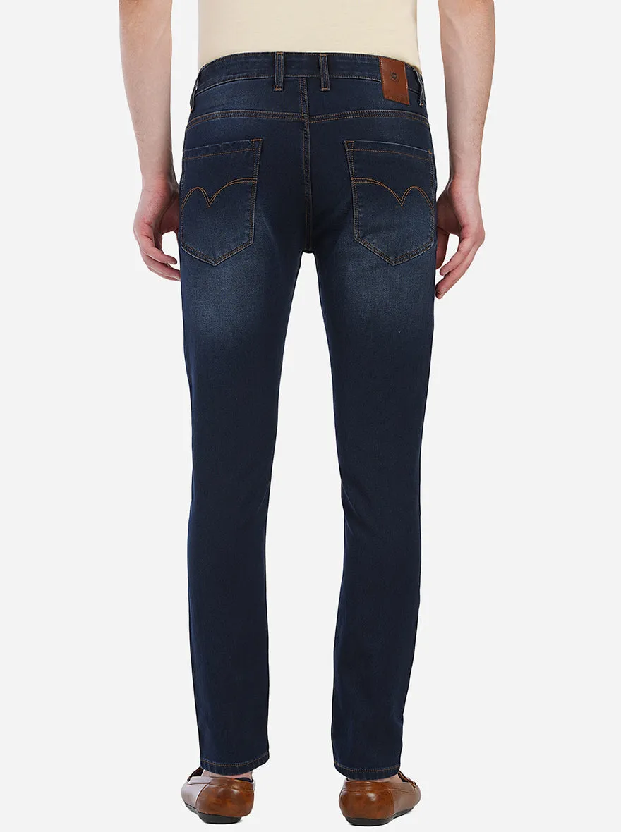 Ink Blue Washed Slim Fit Jeans | JadeBlue