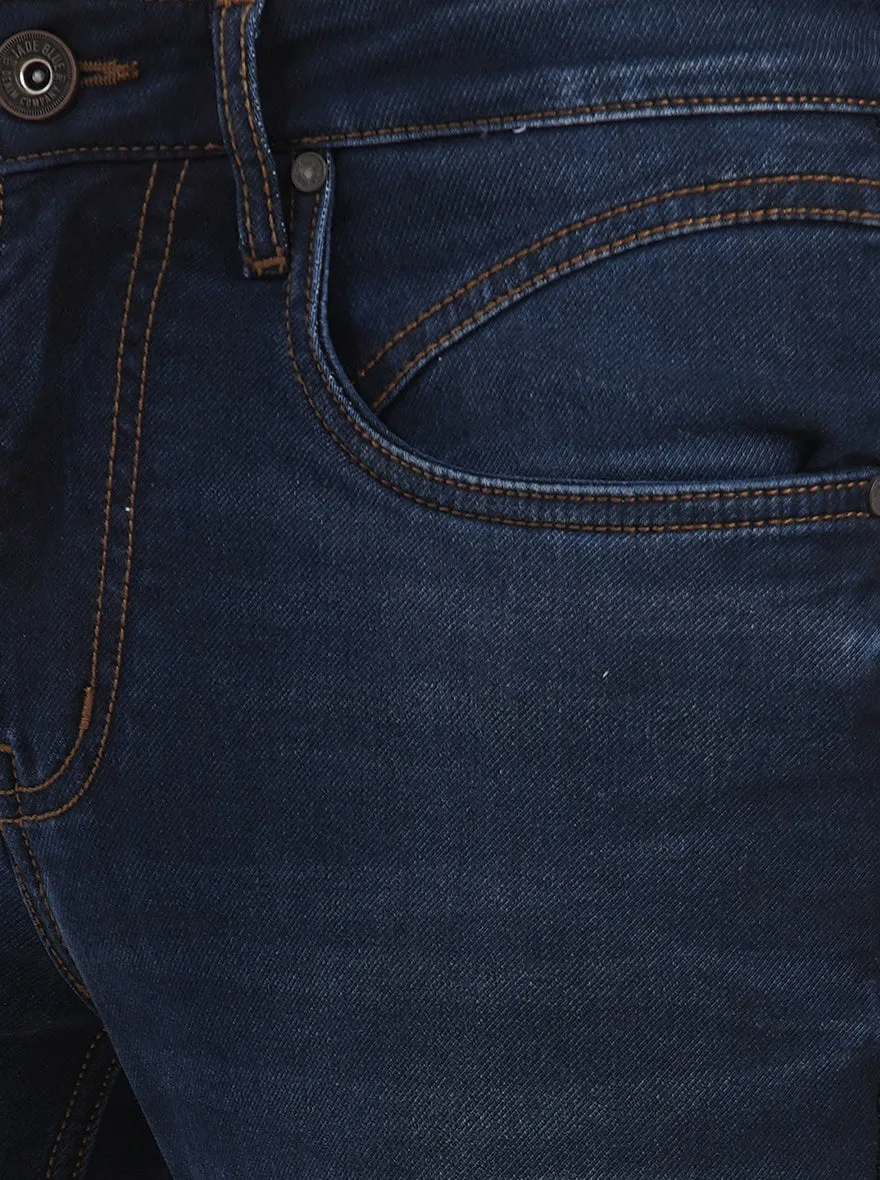 Ink Blue Washed Slim Fit Jeans | JadeBlue