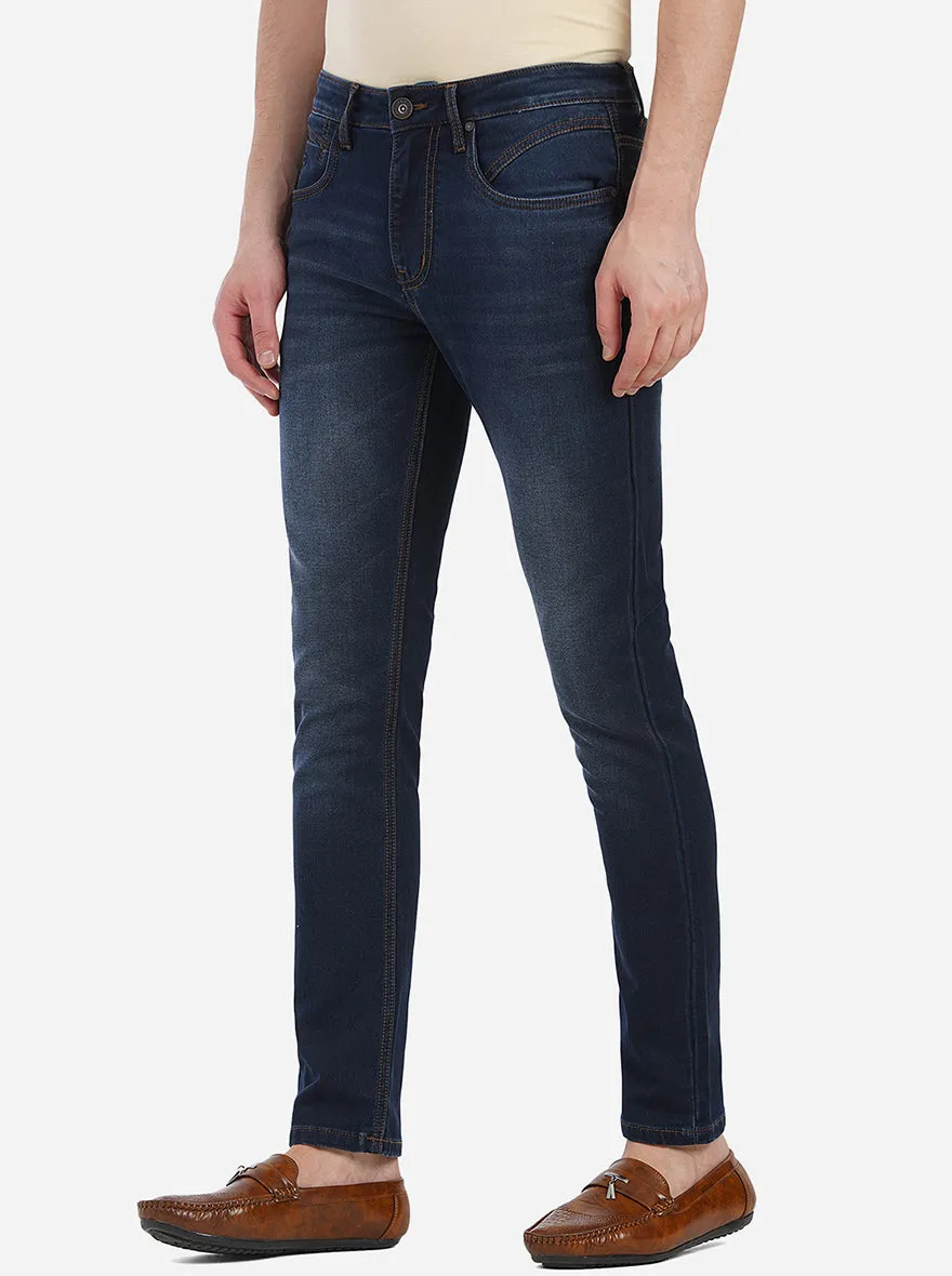 Ink Blue Washed Slim Fit Jeans | JadeBlue