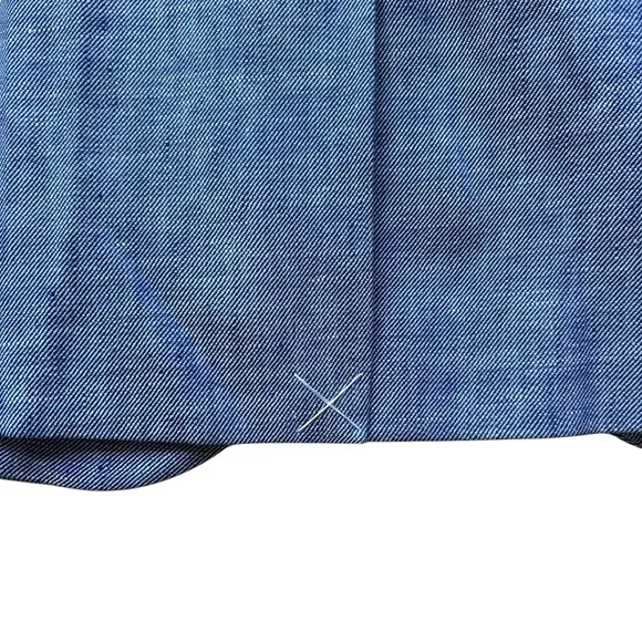 J. Crew linen blend Parke blazer blue size 6P H9726 career nautical coastal