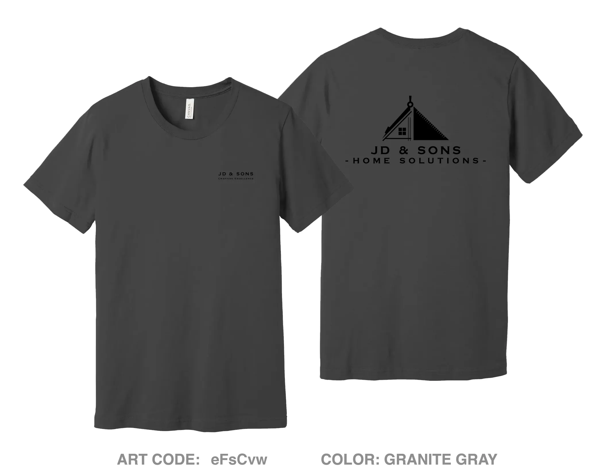JD & Sons Home Solutions Comfort Unisex Cotton SS Tee - eFsCvw