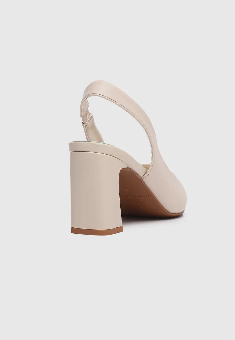 Jirina Slingback Heels (Beige)