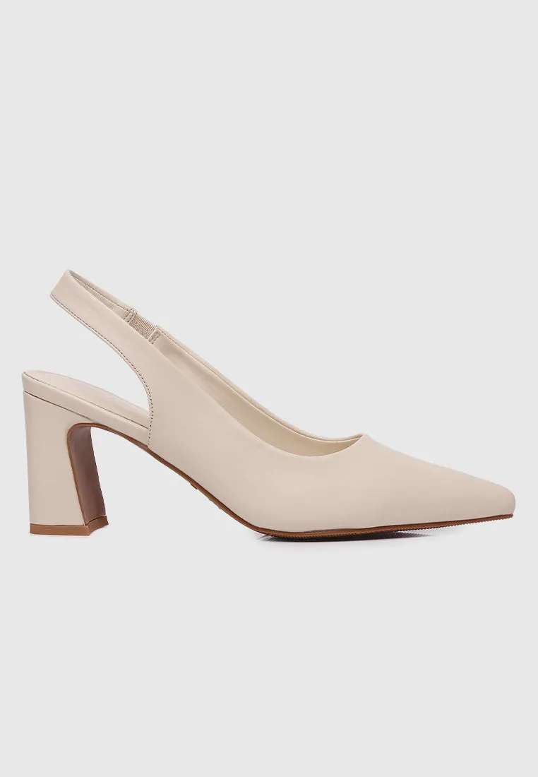 Jirina Slingback Heels (Beige)
