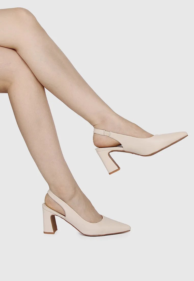 Jirina Slingback Heels (Beige)