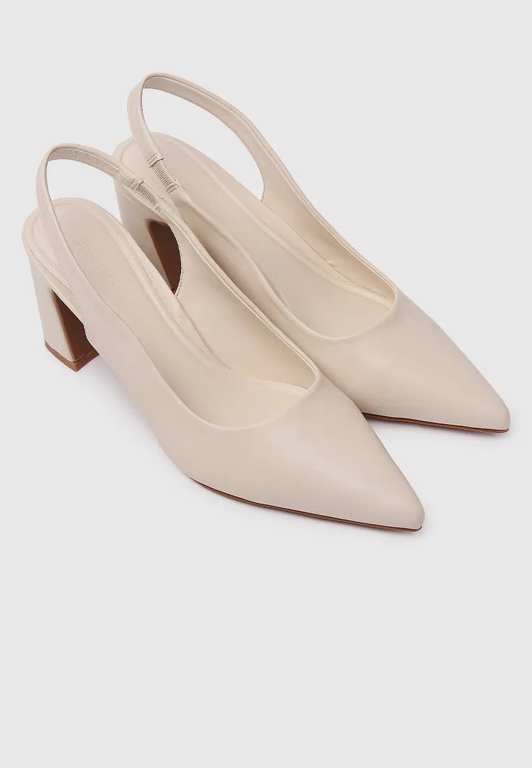 Jirina Slingback Heels (Beige)