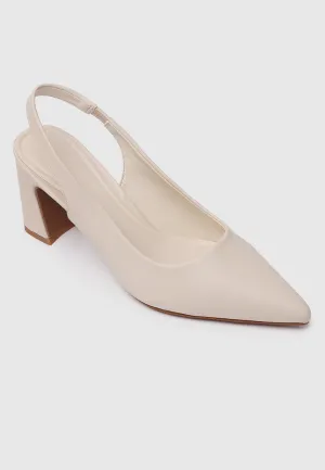 Jirina Slingback Heels (Beige)