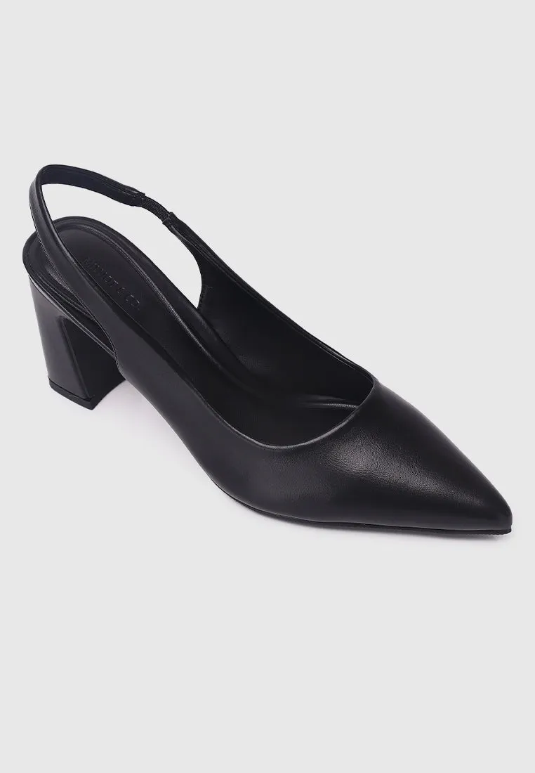 Jirina Slingback Heels (Black)