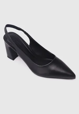 Jirina Slingback Heels (Black)