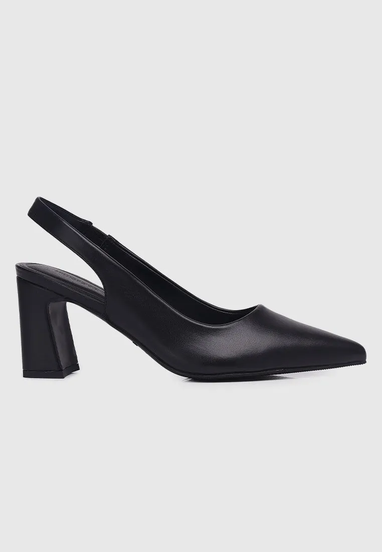 Jirina Slingback Heels (Black)