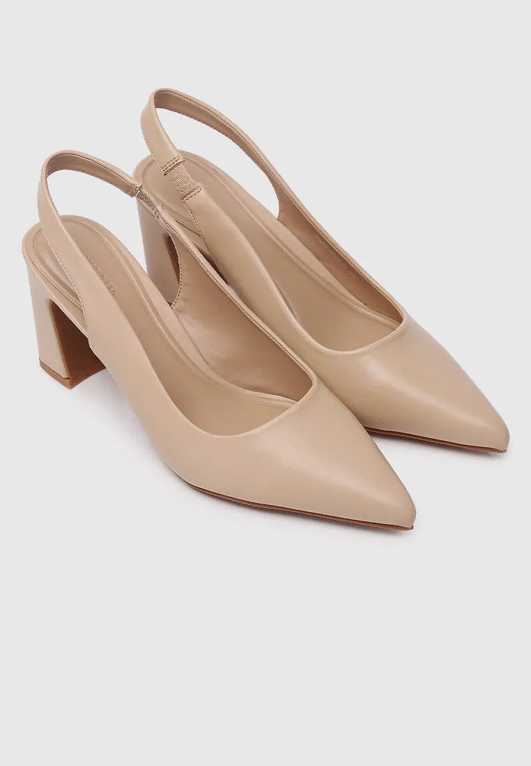 Jirina Slingback Heels  (Burlywood)