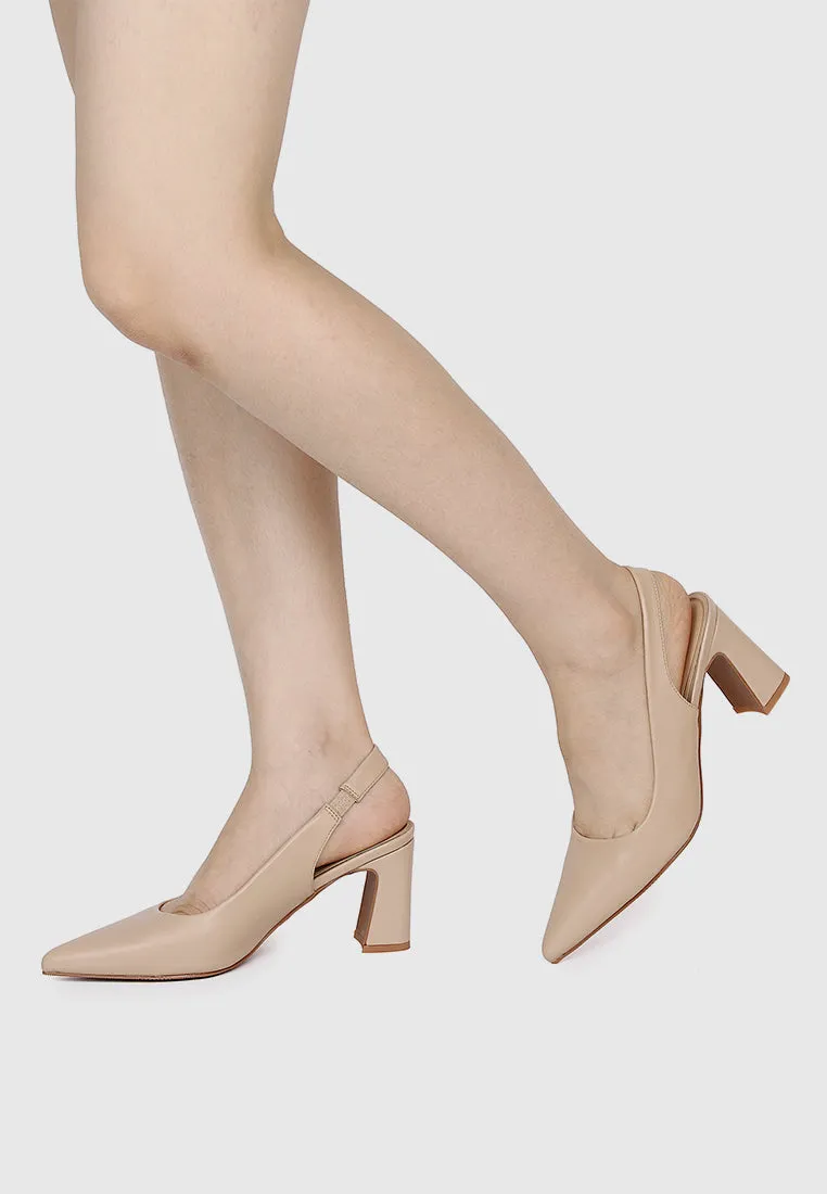 Jirina Slingback Heels  (Burlywood)