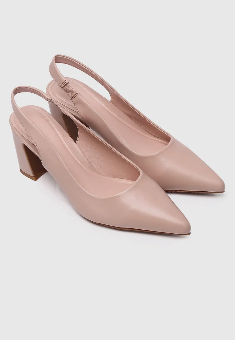 Jirina Slingback Heels (Nude)