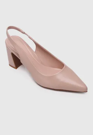 Jirina Slingback Heels (Nude)