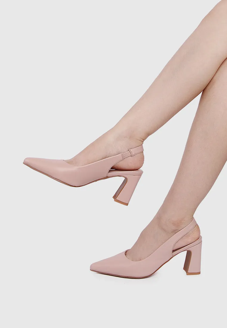 Jirina Slingback Heels (Nude)
