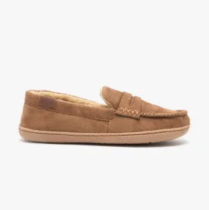 Jo & Joe NEW HAMPSHIRE Mens Moccasin Slippers Cognac