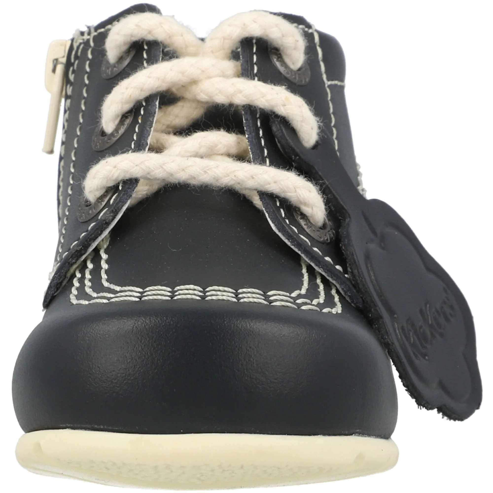 Kickers Kick Hi Navy Pink Leopard Boots for Kids
