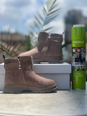 Kids Boots - Brown Zipper