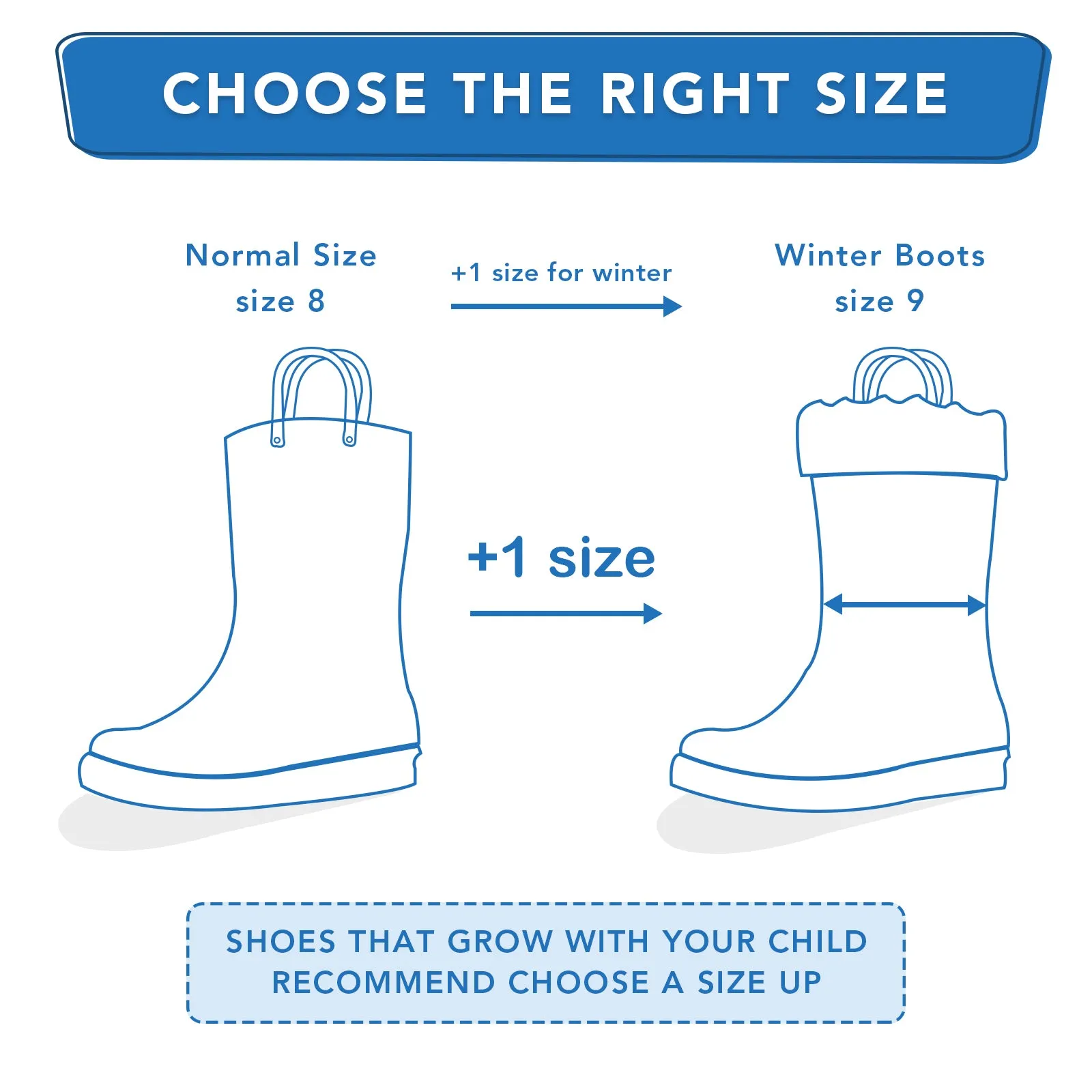 Kids Removable Warm Rain Boots