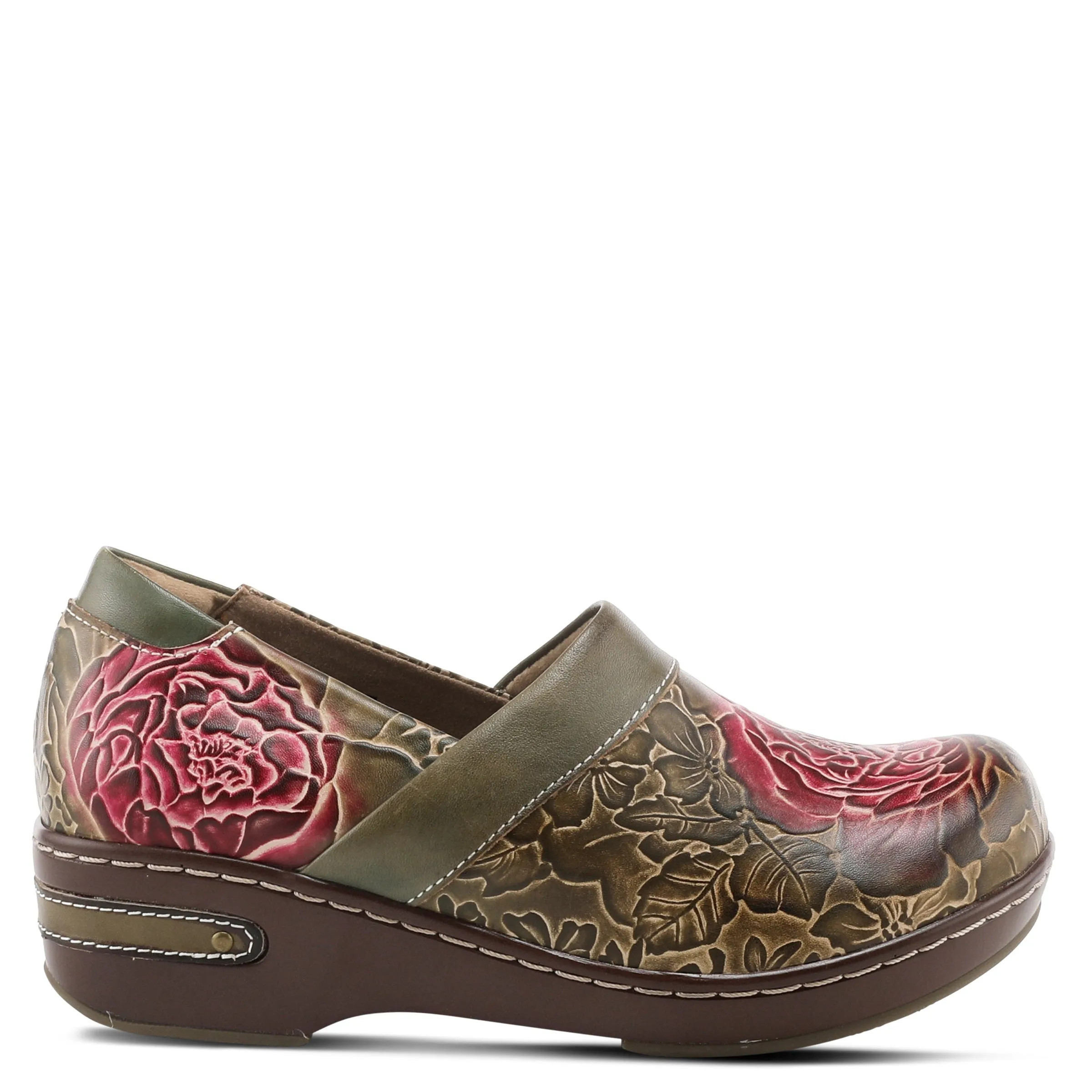 L'Artiste Elkayjay Women's Leather Slip On Clogs