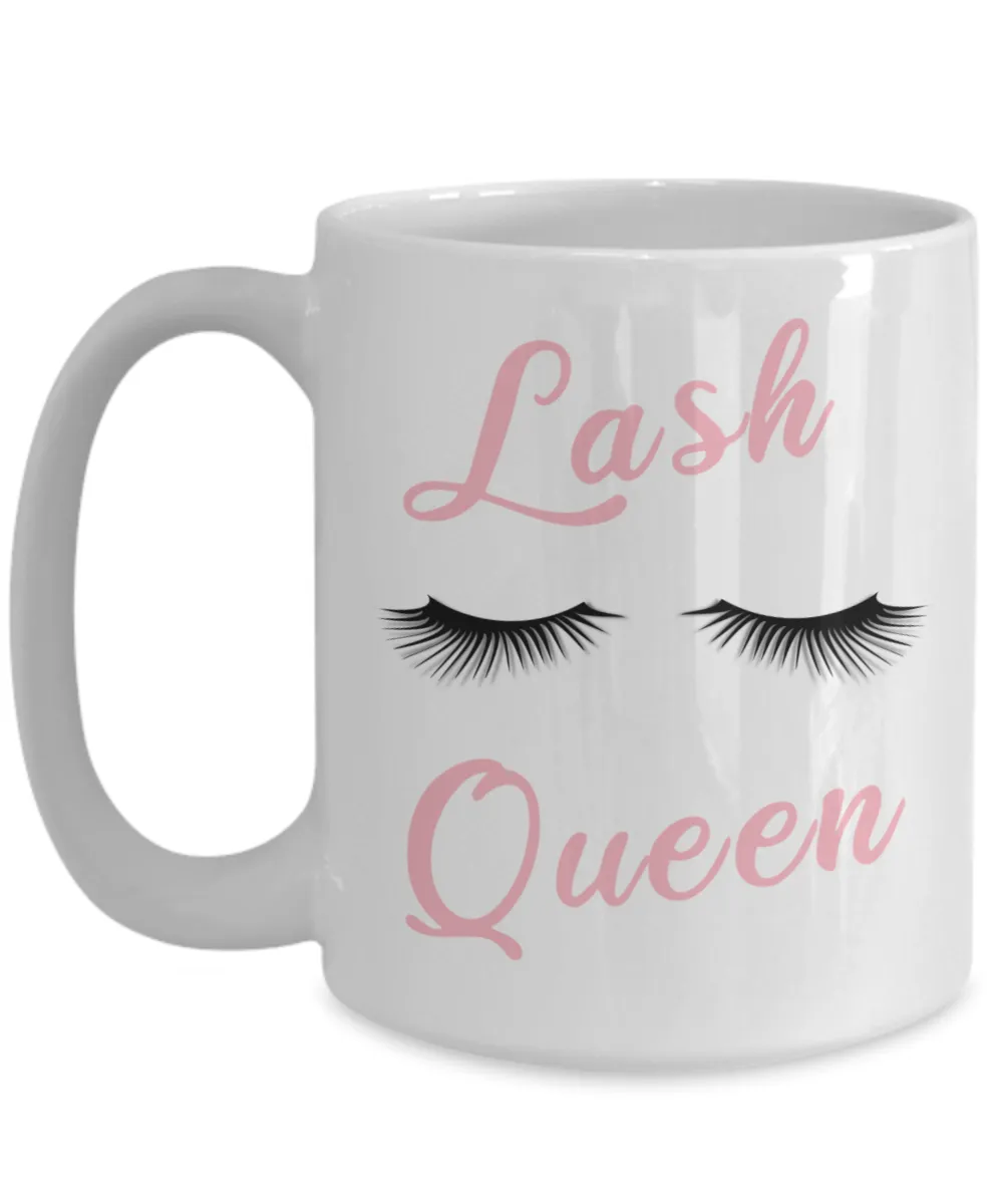 Lash Queen Mug Lash Tech Gift Lashes Technician Coffee Cup Eyelash Artist Gifts