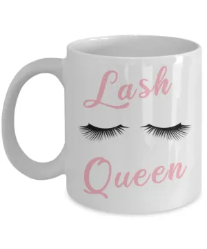 Lash Queen Mug Lash Tech Gift Lashes Technician Coffee Cup Eyelash Artist Gifts
