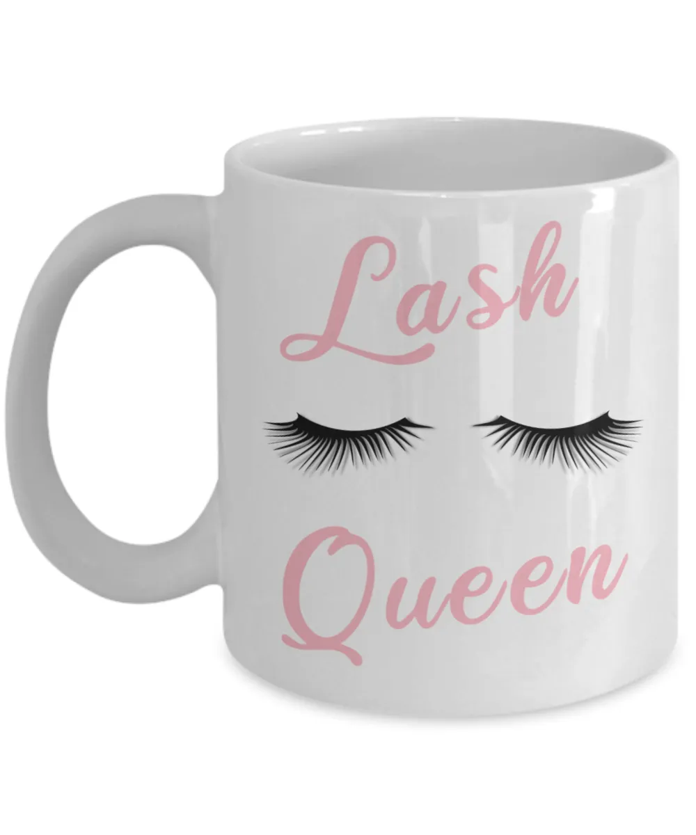 Lash Queen Mug Lash Tech Gift Lashes Technician Coffee Cup Eyelash Artist Gifts