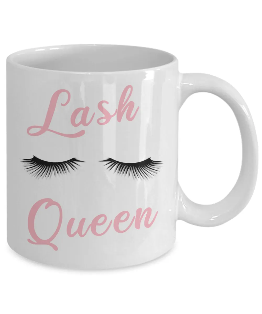 Lash Queen Mug Lash Tech Gift Lashes Technician Coffee Cup Eyelash Artist Gifts