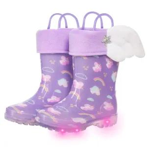 Light Up Warm Kids Rain Boots