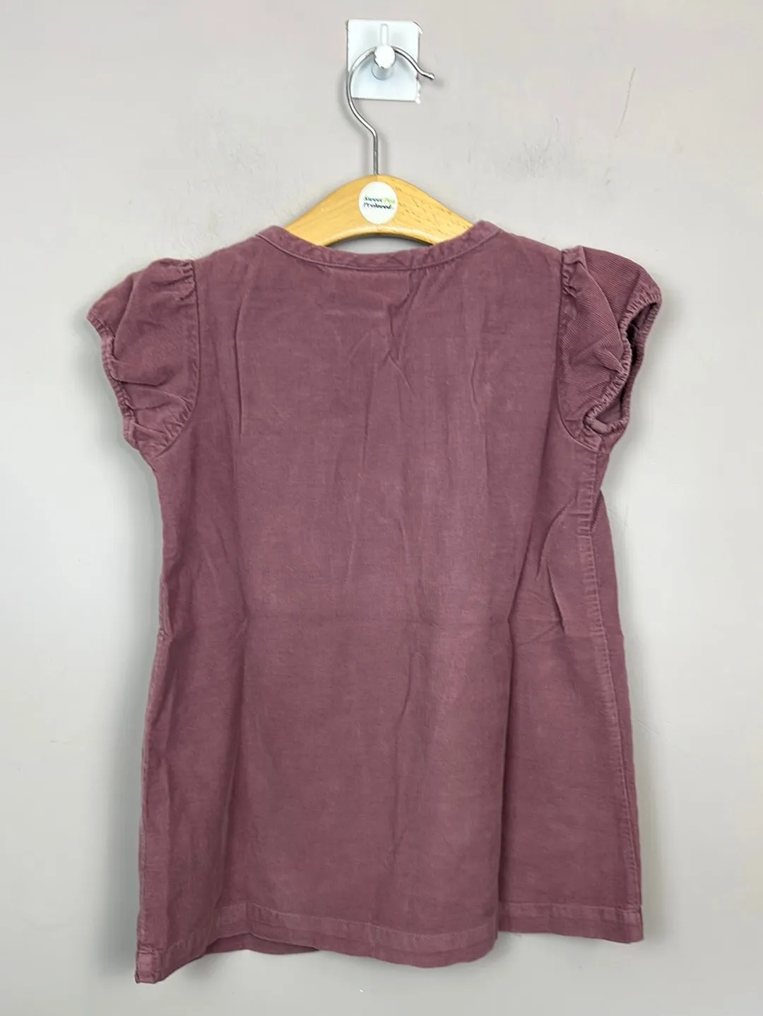 Little White Company Plum Cord Dress 3-4y