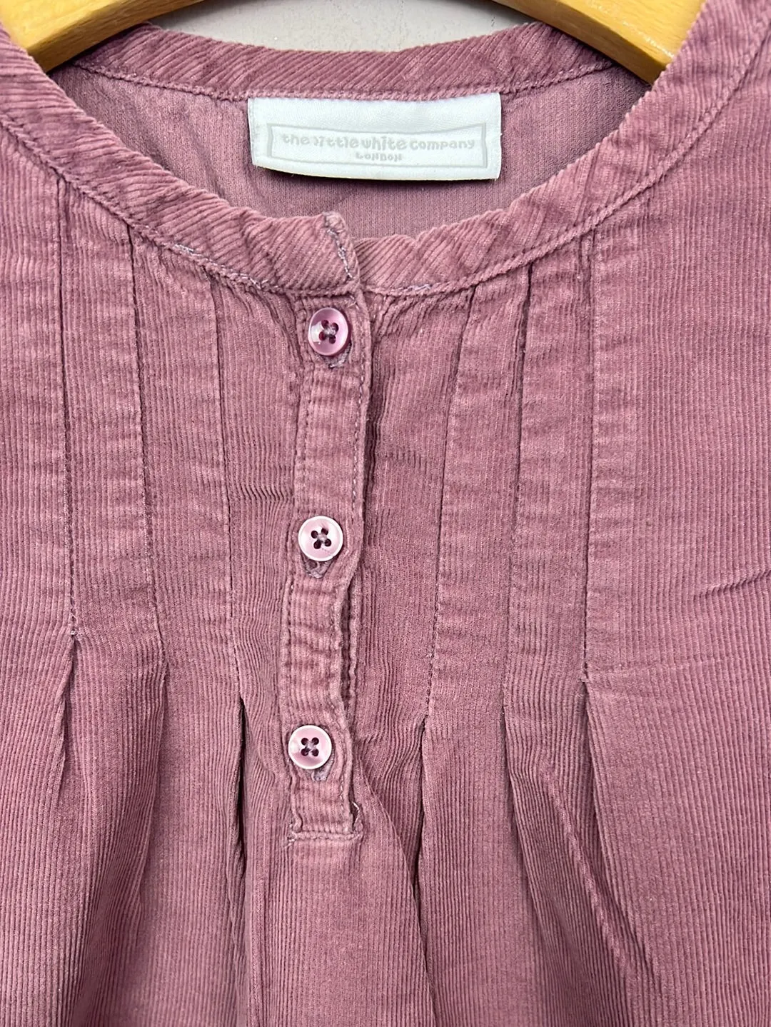 Little White Company Plum Cord Dress 3-4y