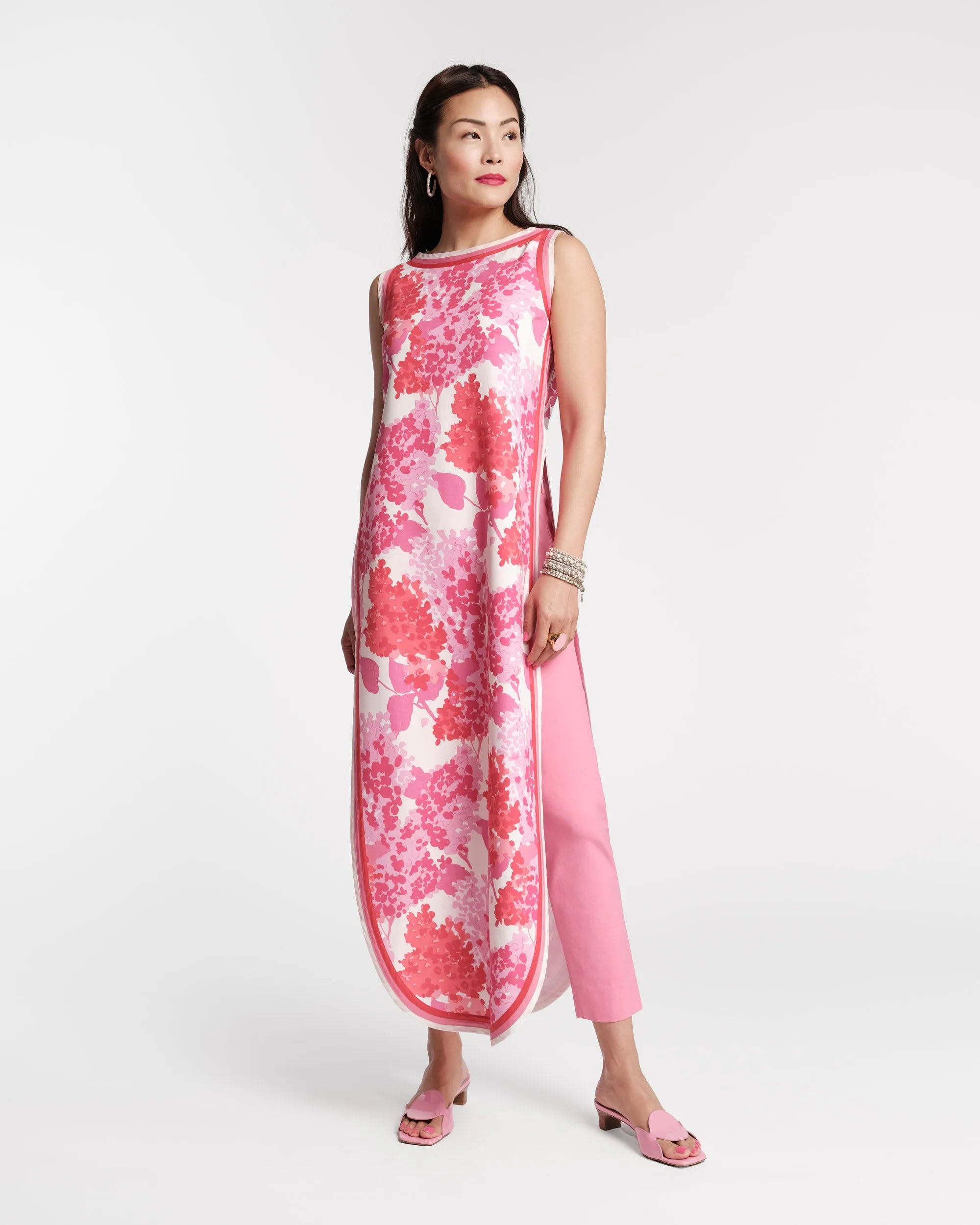 Lucy Cigarette Pant - Cotton Stretch Pink