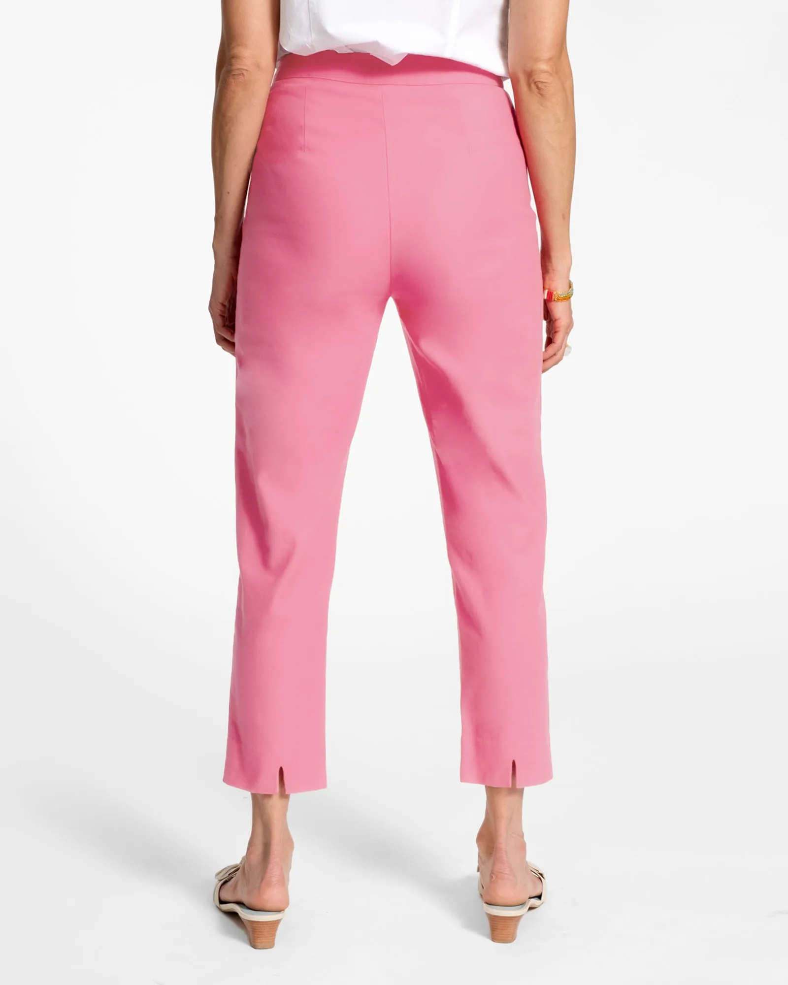 Lucy Cigarette Pant - Cotton Stretch Pink