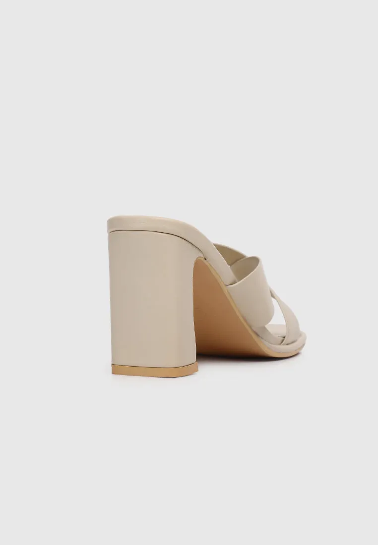 Lurra Open Toe Heels (Wheat)