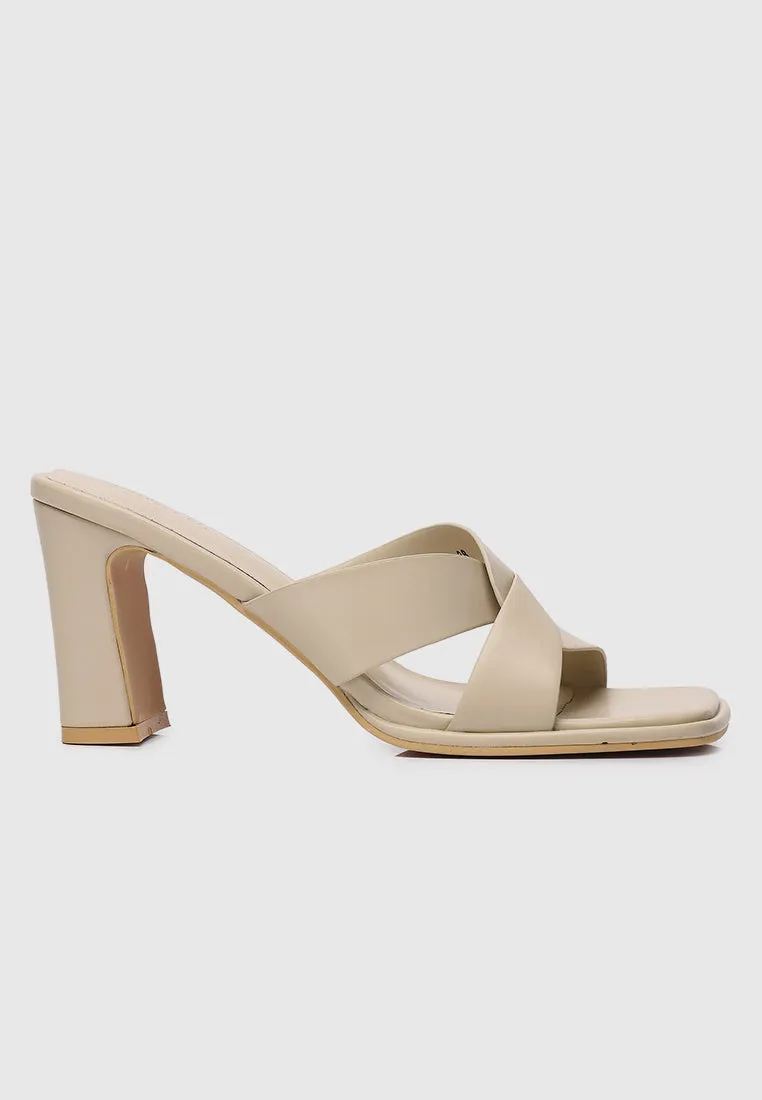 Lurra Open Toe Heels (Wheat)