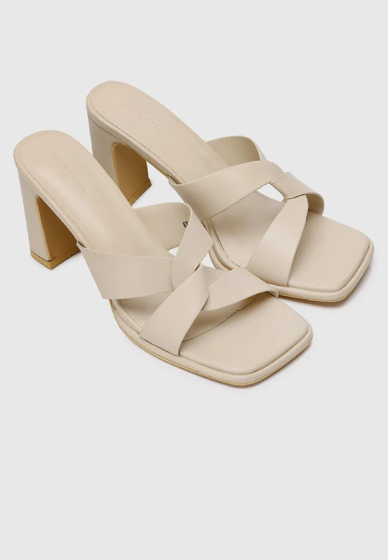Lurra Open Toe Heels (Wheat)