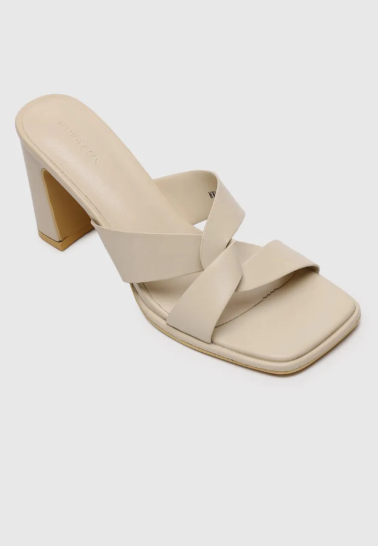 Lurra Open Toe Heels (Wheat)
