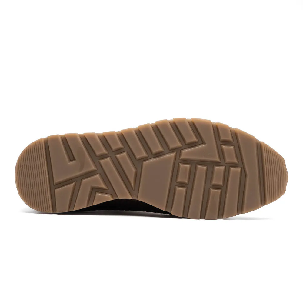 Marco Di Milano Roma in Brown Caiman Crocodile & Woven Calfskin Sneakers
