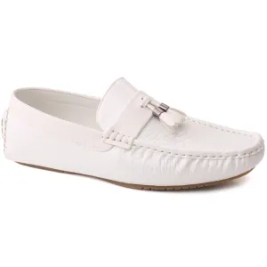 Men “COLBY” Tassel Slip On Textured Moc Toe Casual Moccasin Loafer Shoes