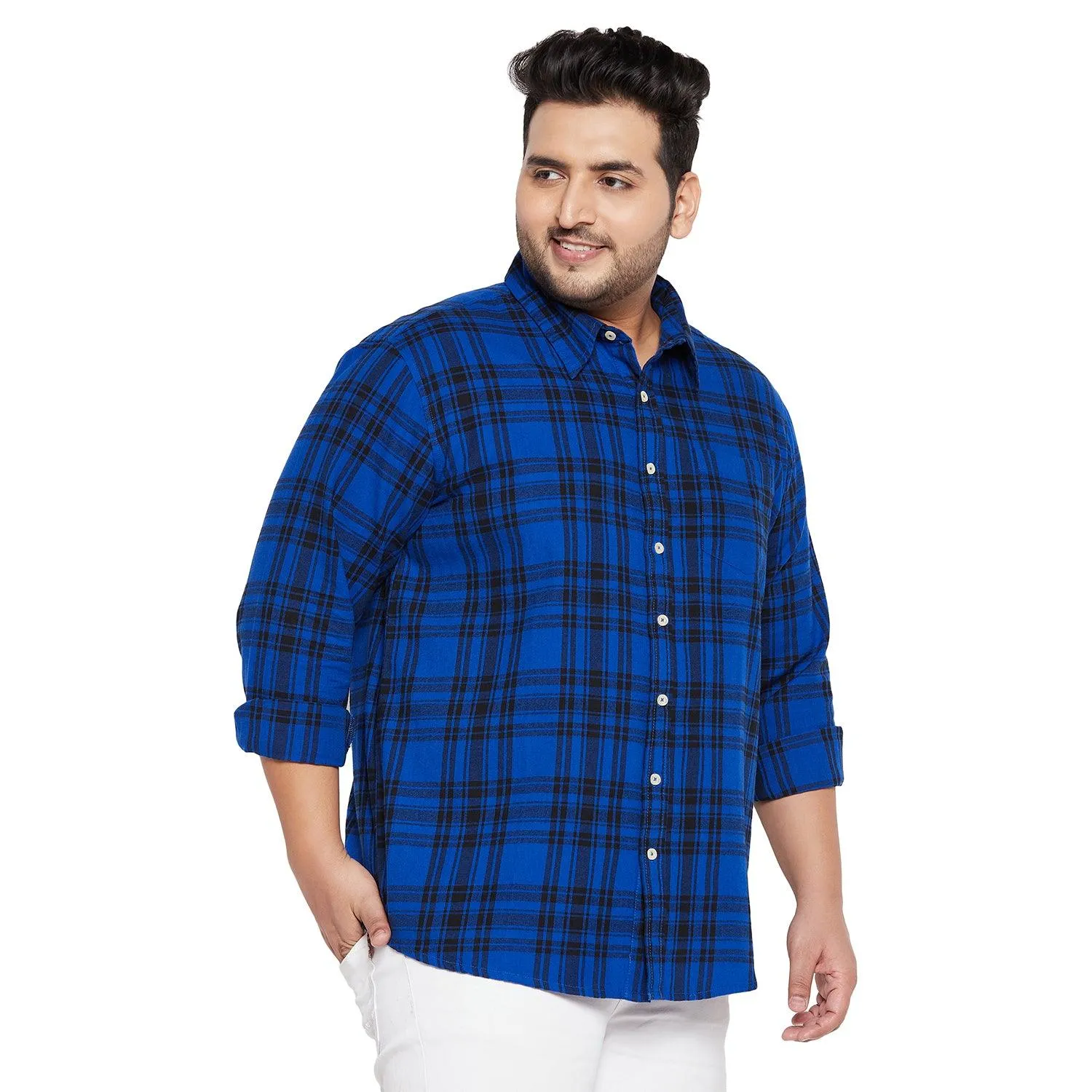 Men Plus Size Catania Check Shirt