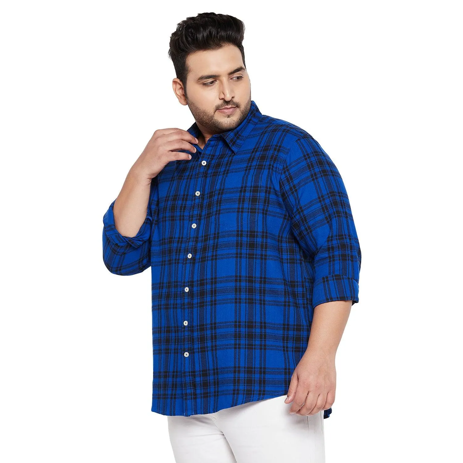 Men Plus Size Catania Check Shirt