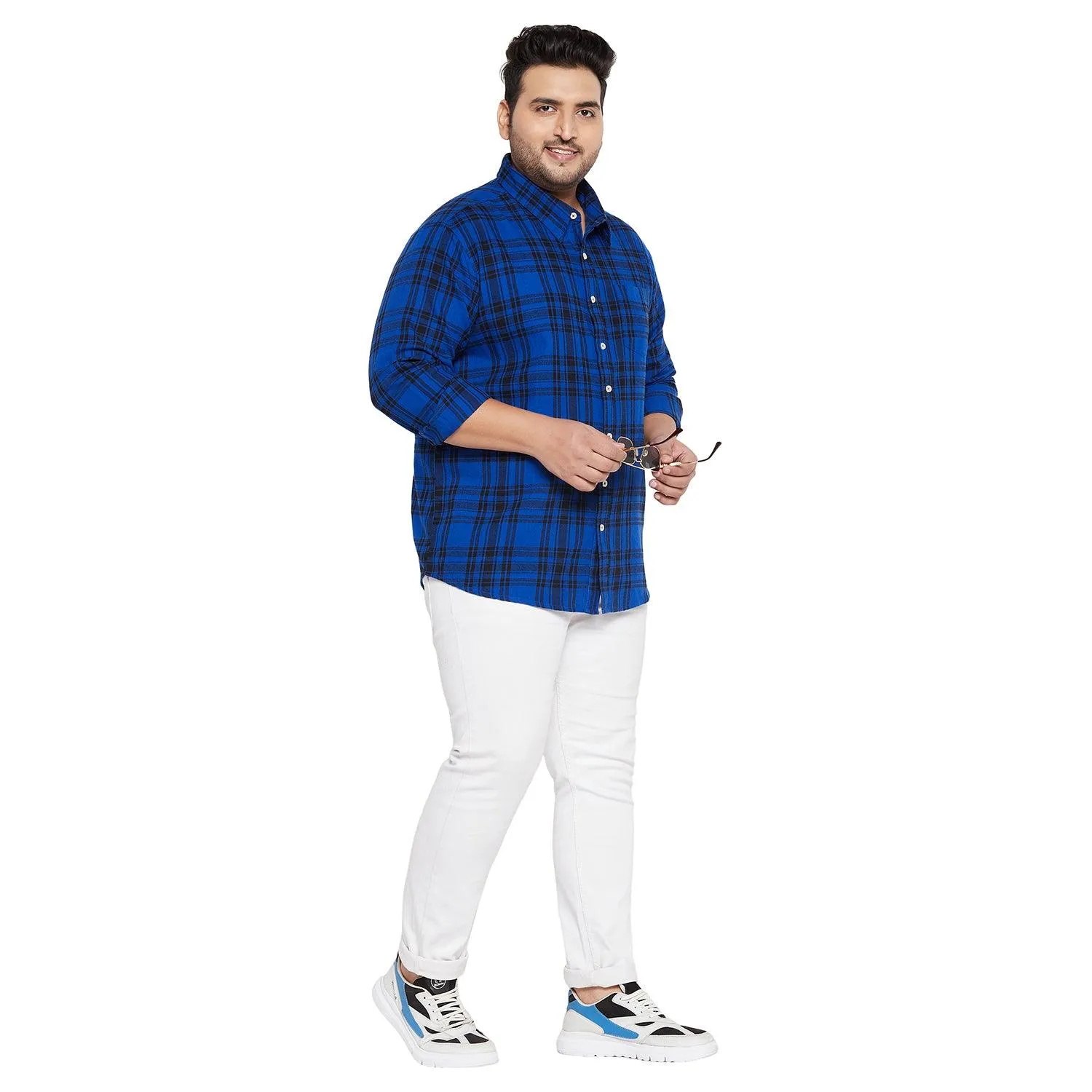 Men Plus Size Catania Check Shirt