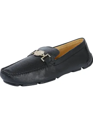 Men's Exotic Shoes Lizard Ring Casual Moccasins 'Centenario' Black Color 41288