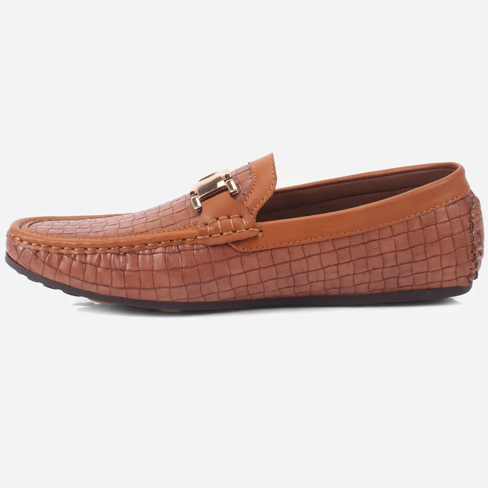 Mens "IFRAHIM" Slip-on Decorated Moccasins Shoes