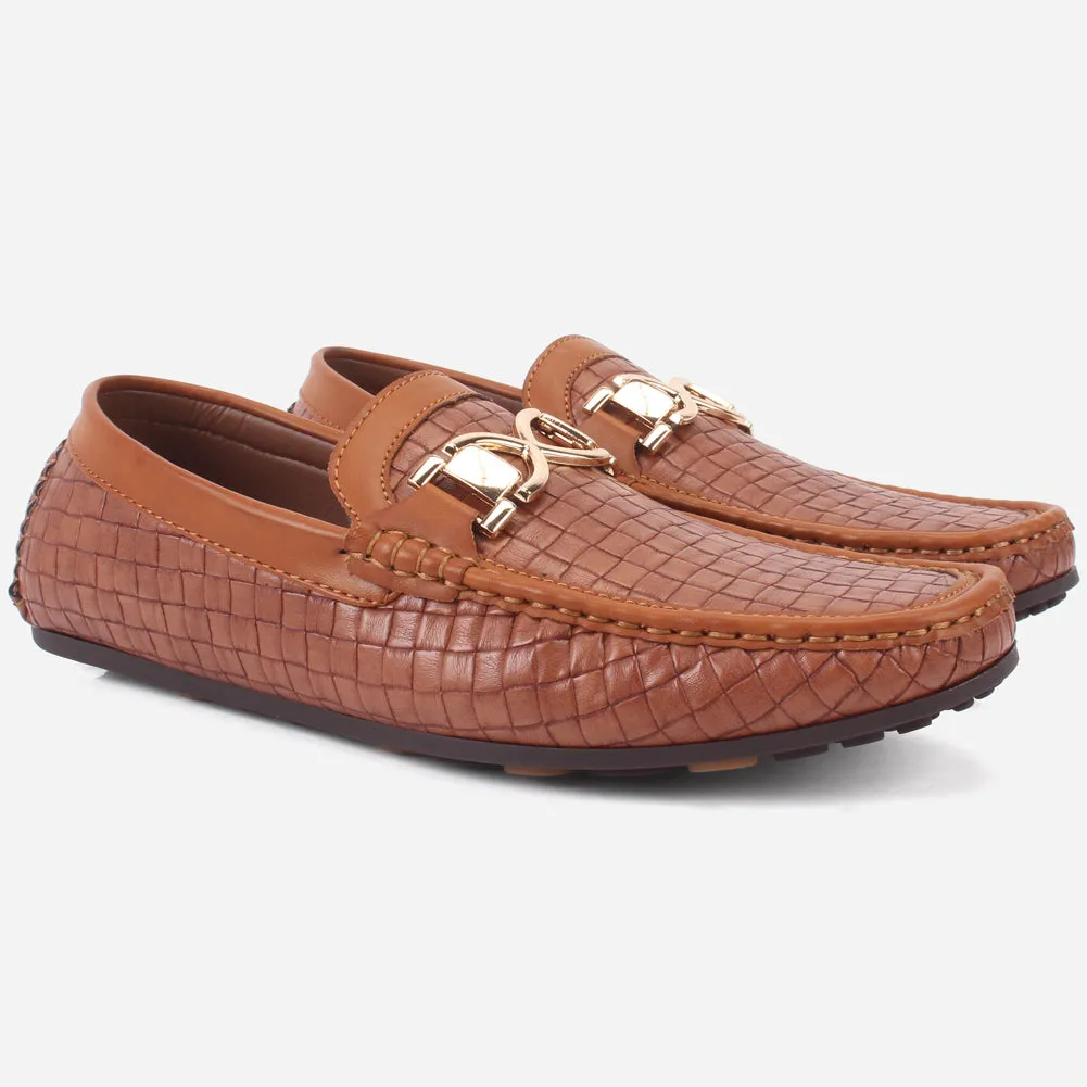 Mens "IFRAHIM" Slip-on Decorated Moccasins Shoes