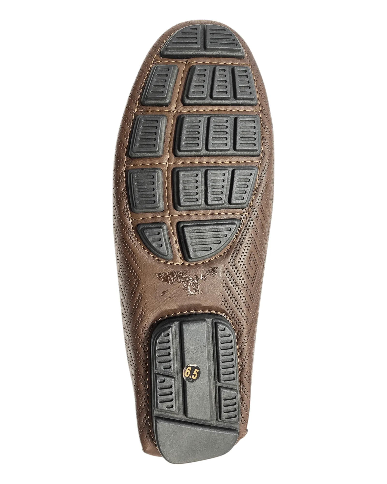 Men's Shoes PU Synthetic Casual Moccasins 'El General' Brown Color 41281