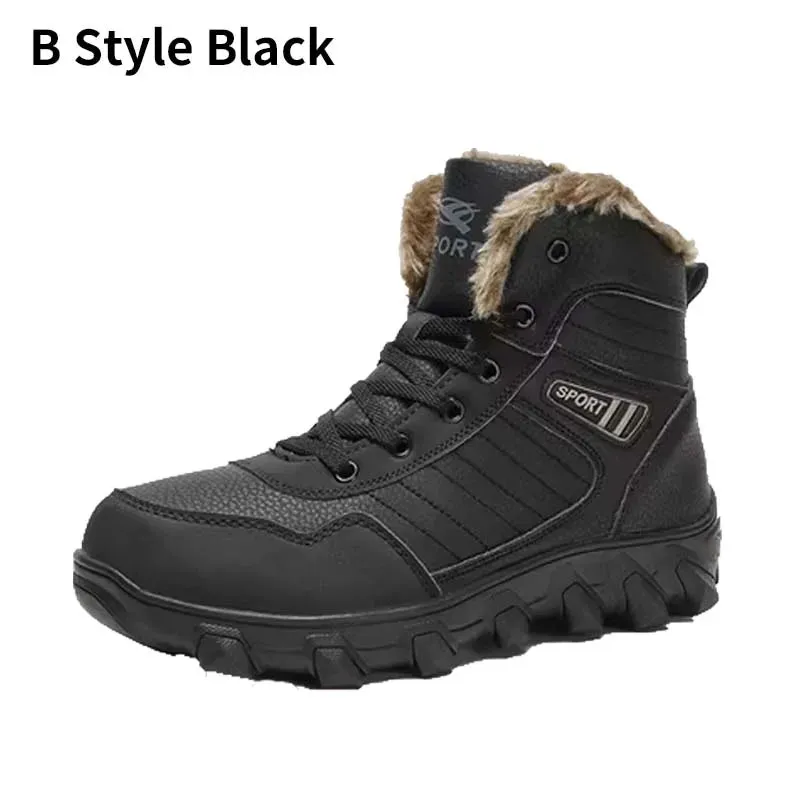 Men's Snow Winter High-top Warm Boots Winter New Warm Plush Snowmobile Boots Accessorie Work Outdoors Comfortable Soft Anti Slip